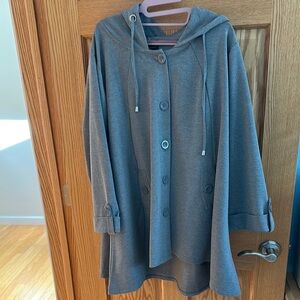 Christian Siriano Gray Hooded Jacket